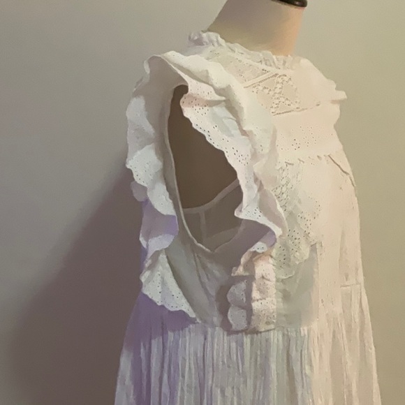 THE GREAT Trellis Dress White sz 2 Medium New Without Tags MSRP$395 - Picture 8 of 14